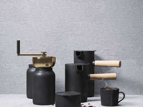 Modern metal coffee pot