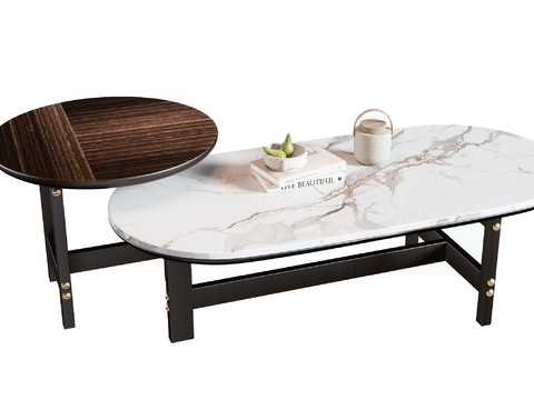 MISSANA modern marble coffee table