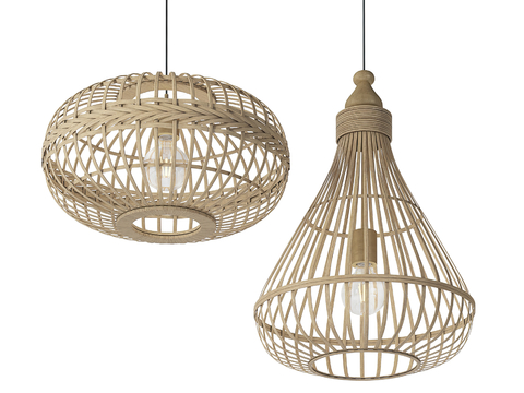 Nordic Bamboo Chandelier