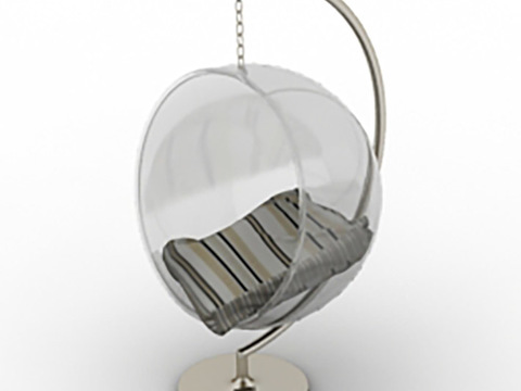 Modern Simple Stainless Steel Glass Ball Hanging Chair Free