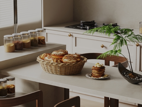 Bread cake meal bag table decoration