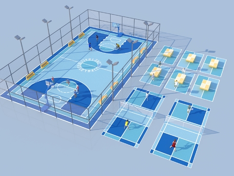 basketball court badminton court table tennis court