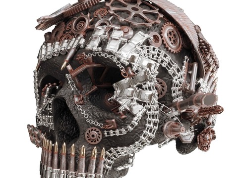 Industrial Style Skull Sculpture Ornaments