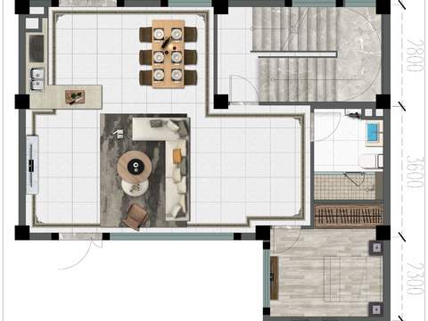 modern floor plan psd