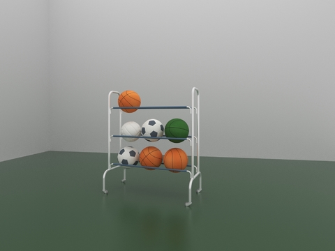 Basketball ball tennis volleyball football ball rack free