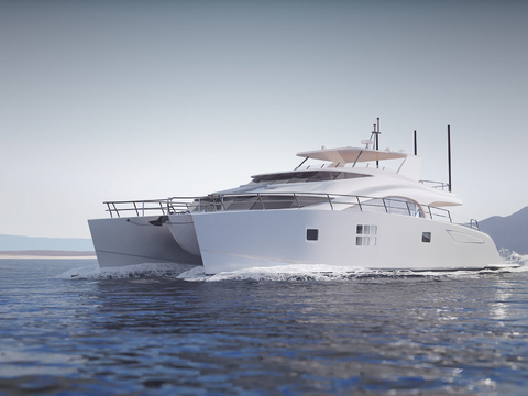 Modern luxury catamaran yacht