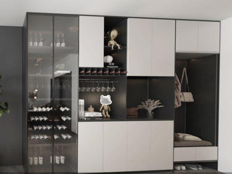 Modern Shoe Cabinet Wine Cabinet Free