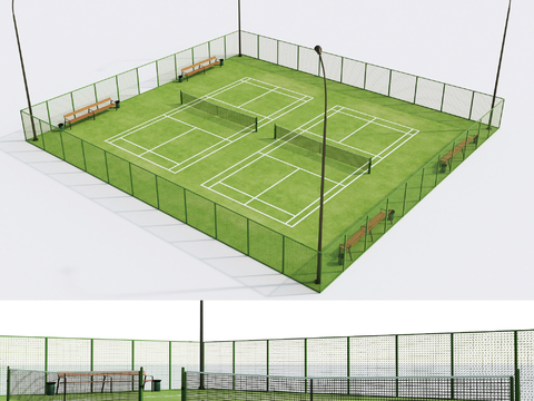 modern badminton court tennis court