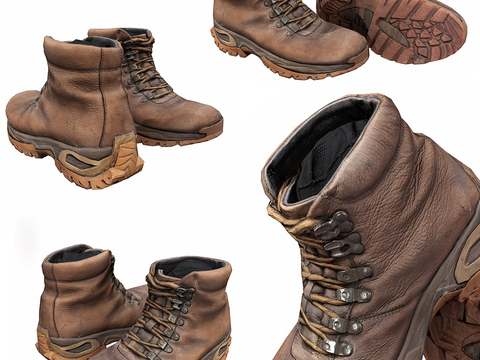 Modern Leather Mountaineering Shoes