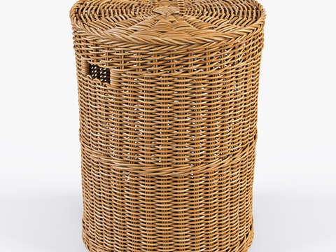 Natural wind rattan frame storage basket