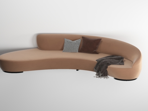 Modern fabric curved sofa free