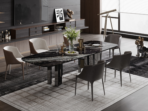 Poltrona frau dining table and chairs