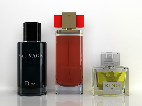 Modern glass bottle perfume