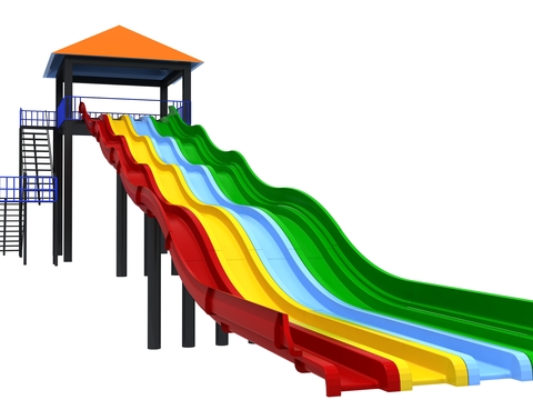 Modern large rainbow slide