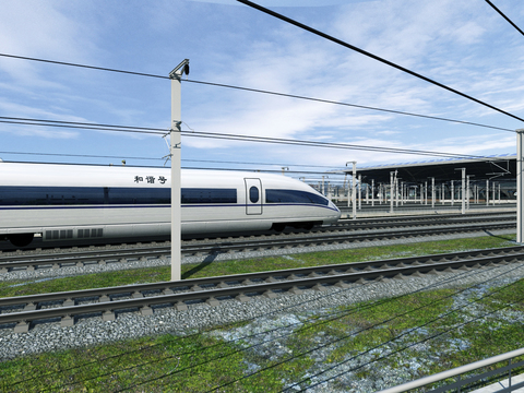 Modern EMU High-speed Rail Track