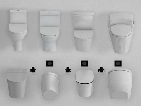 Modern Sitting Urinal Toilet Free