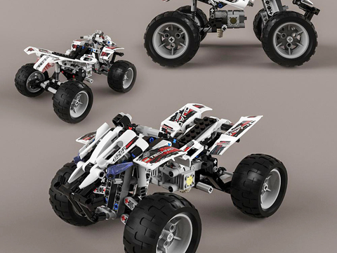 Modern building block four-wheel drive toy car