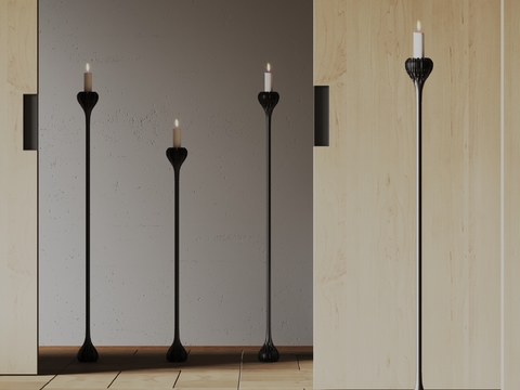 Candlestick lamp candle