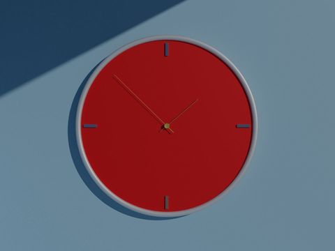 Modern Minimalist Color Art Wall Clock Free