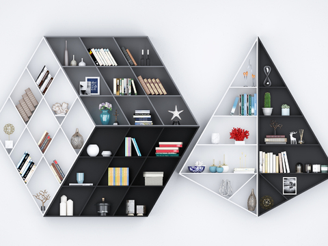 Modern Geometric Bookshelf