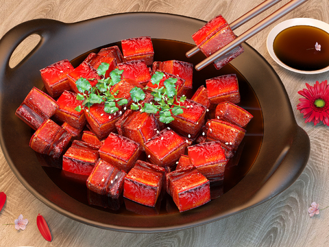 Modern casserole braised pork