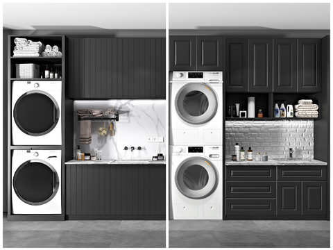 Modern Washing Machine Bathroom Cabinet