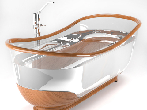 Modern glass bathtub free