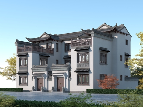 Appearance of Chinese-style Huizhou Villa