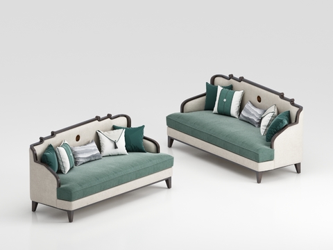 New Chinese-style double sofa