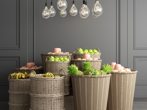 Modern fruit basket glass chandelier