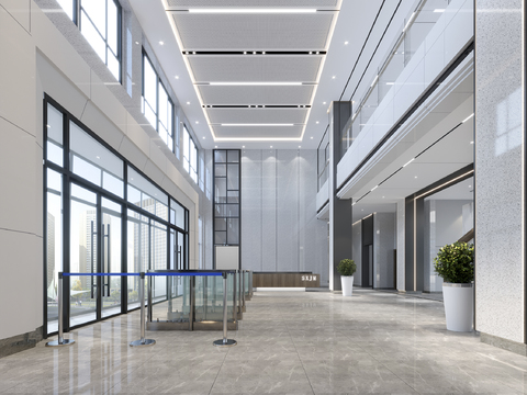 Modern Office Building Lobby