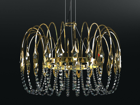 Modern Affordable Luxury Style Stainless Steel Crystal Art Chandelier Free