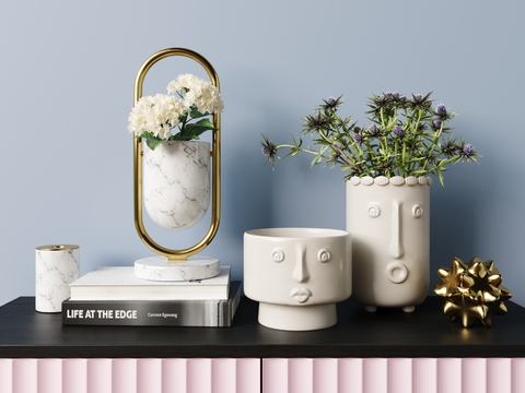 Modern Creative Face Vase Ornaments