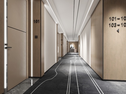 Modern Hotel Corridor