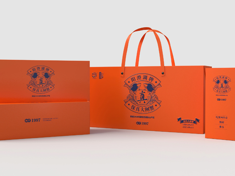 Modern hairy crab gift box packaging