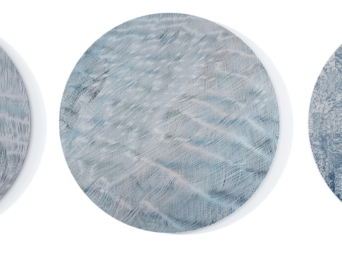 Modern light blue abstract round carpet free