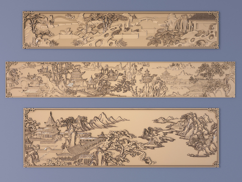 Chinese landscape relief