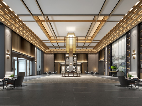 New Chinese Hotel Lobby