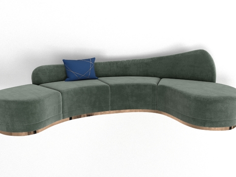 Modern fabric curved sofa free