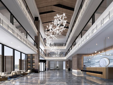 New Chinese Hotel Lobby