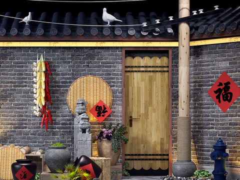 New Chinese Farmhouse Folk Scene