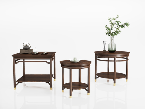 New Chinese-style solid wood round corners