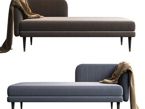 Modern fabric chaise longue