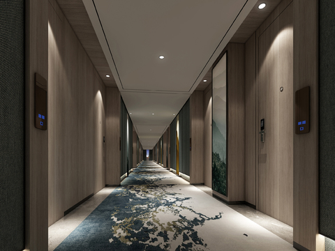 New Chinese Hotel Room Corridor