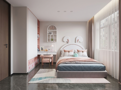 Modern girl kids Bedroom free