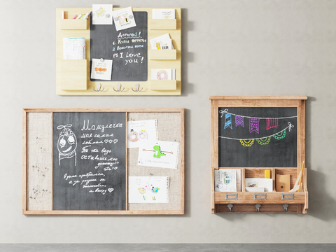 Children's blackboard drawing board photo wall