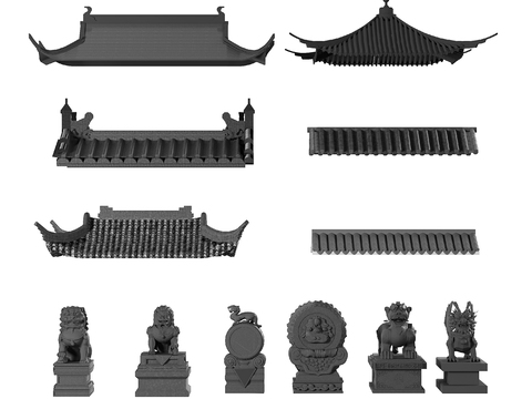 Chinese Eaves Eaves Roof Sculpture