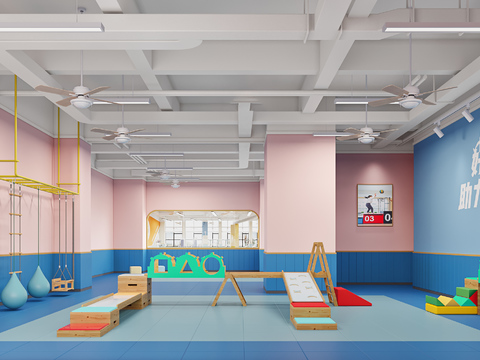 Modern kindergarten physical classroom