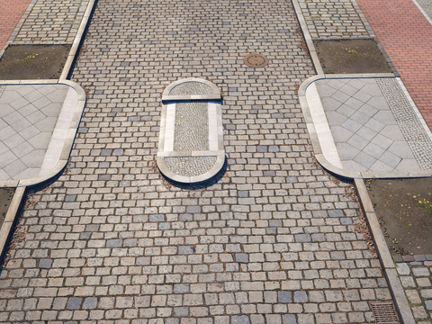 Modern Stone Brick Road Sidewalk Pavement