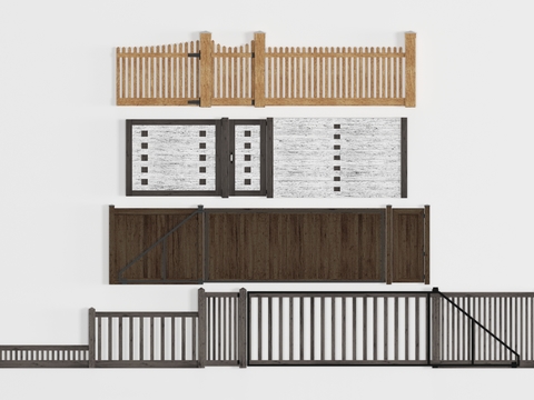 Modern solid wood fence guardrail free